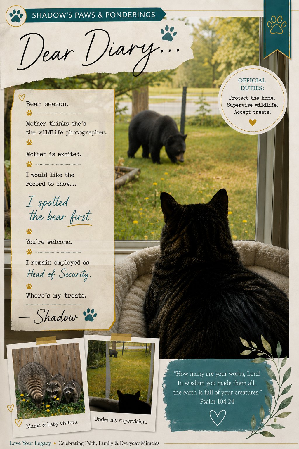 Shadow's diary, bear season, Head of Security