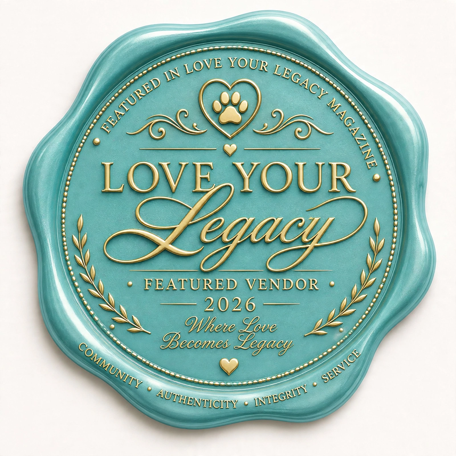 Featured Vendor 2026 seal, Love Your Legacy