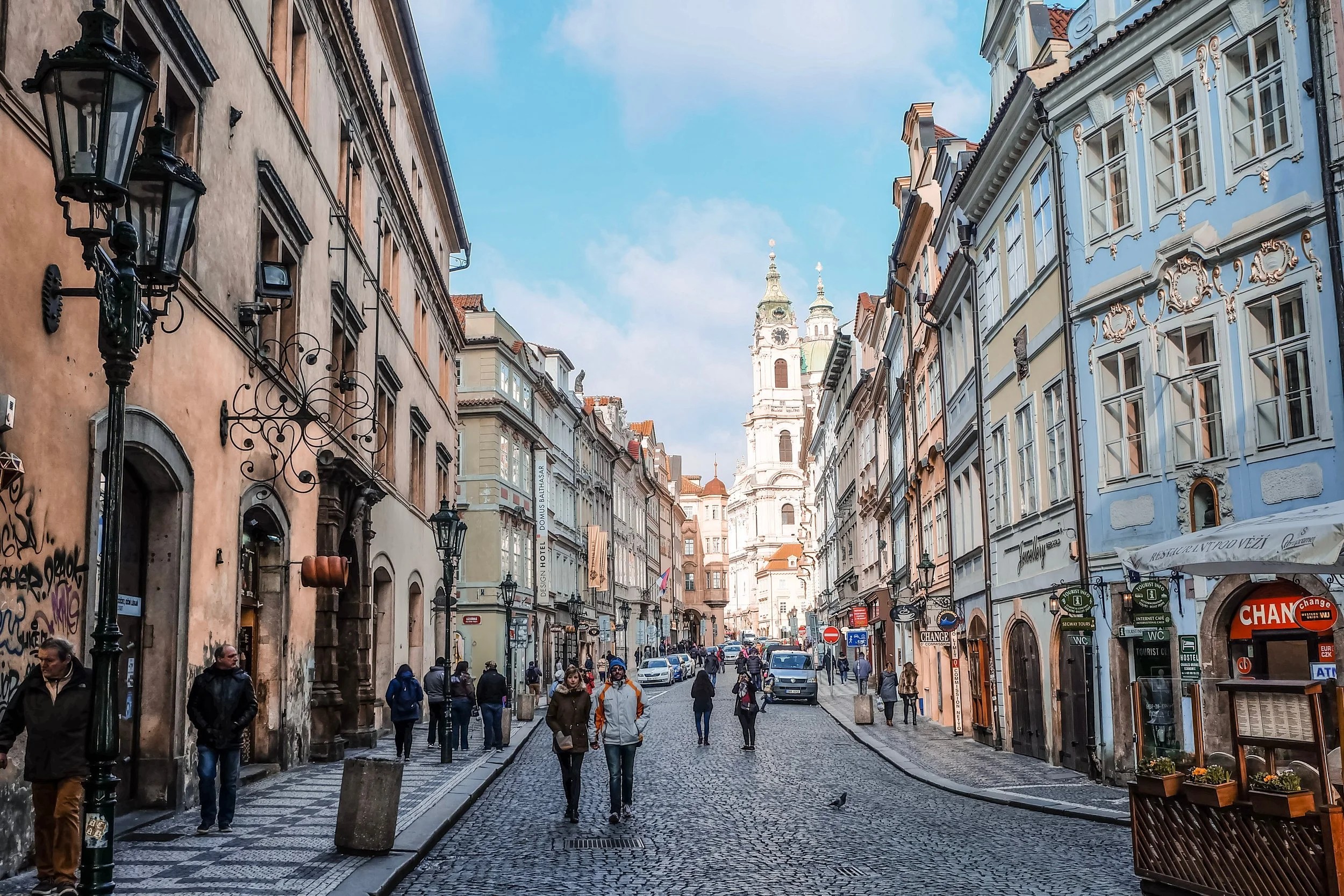 A street in Europe, where Eleviva serves
